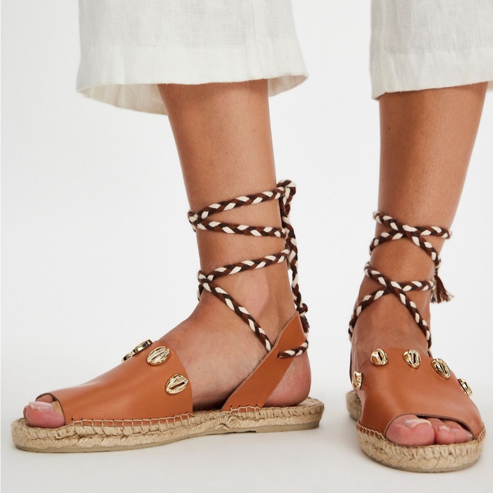 FREE PEOPLE Wander Wrap Espadrille Sandals Size 9 New without Box
